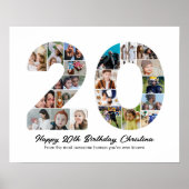Poster 20e anniversaire Numéro 10 Collage photo Anniversa (Devant)