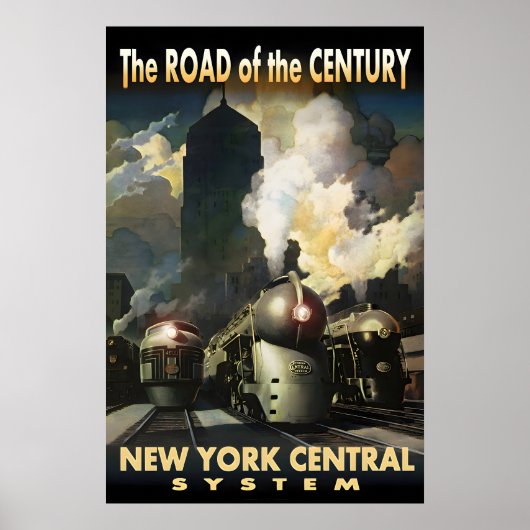 Poster 20e SIÈCLE Nouveau système central de New York Rét (Devant)