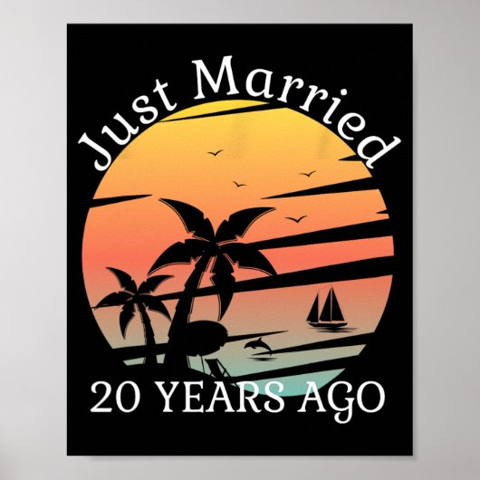 Poster 20ème anniversaire de Mariage Croisière juste mari (Devant)