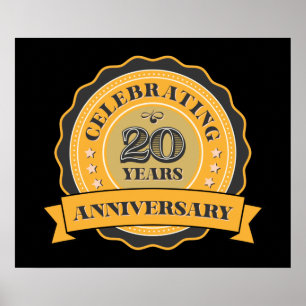 Poster 20ème anniversaire mignon
