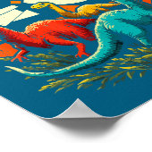 Poster 20th Birthday Trex Dinosaur 20 Year Old Boy Girl (Coin)