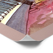 Poster 20x16 Abstrait City Scene Wall Art (Coin)