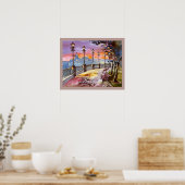 Poster 20x16 Abstrait City Scene Wall Art (Cuisine)