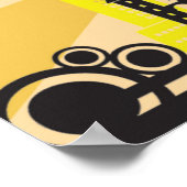 Poster 20x16 Abstrait Mur de ville jaune (Coin)