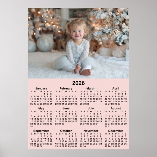 Poster 20x28 Photo Blush 2026 Calendar (Devant)
