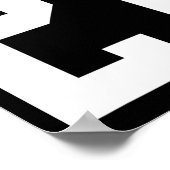 Poster #21 Blanc Numéro 21 Style Ventilateur Sport Hallow (Coin)