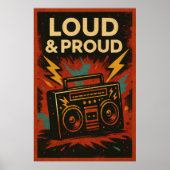 Poster 21, Loud et Fière, Vintage (Devant)