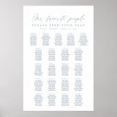 Poster 21 Tables Plan de table de nos personnes préférées (Devant)