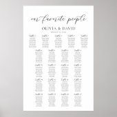 Poster 21 Tables Plan de table de nos personnes préférées (Devant)