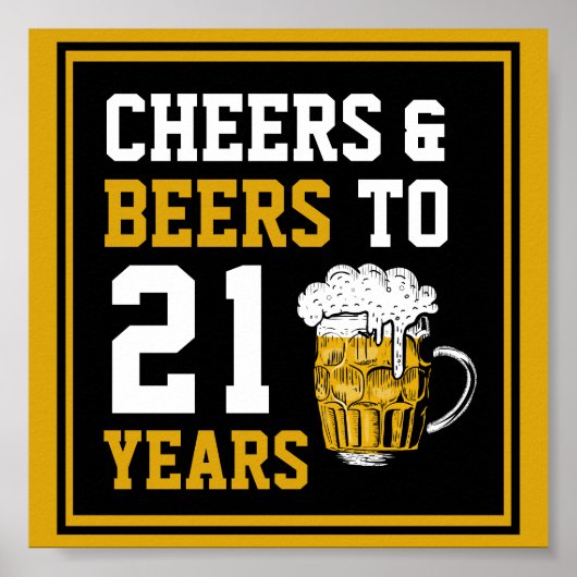 Poster 21e anniversaire Cheers & Bières à 21 ans (Devant)
