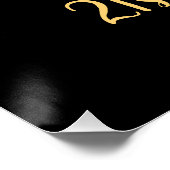 Poster 21e anniversaire heureux parties scintillant d'or (Coin)