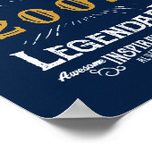 Poster 21e Anniversaire Né 2002 Ajouter Nom Légende Blue (Coin)