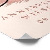 Poster 21e anniversaire Rose Gold & Pink Photo (Coin)