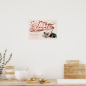 Poster 21e anniversaire Rose Gold & Pink Photo (Cuisine)