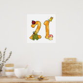Poster 21e anniversaire (thème du jardin) (Cuisine)