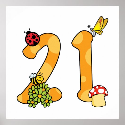 Poster 21e anniversaire (thème du jardin) (Devant)
