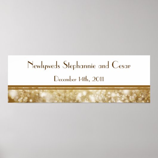 Poster 22.5"x7.5" Personalized Banner Christmas Copper (Devant)