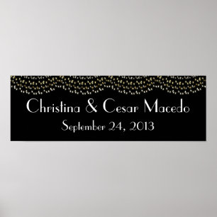 Poster 22.5"x7.5" Personalized Glowing Summer Lights on B