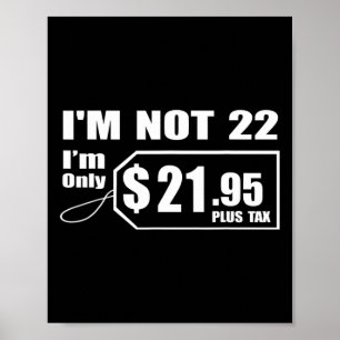 Poster 22 Ans 22e Anniversaire Cadeau Pour Garçons Hommes