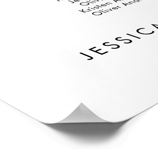 Poster 22 Tableaux Nos personnes préférées Plan de tablea (Coin)