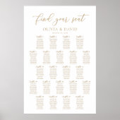 Poster 22 Tables Élégantes Trouvez Votre Siège Carte De S (Devant)