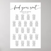 Poster 22 Tables Trouvez Votre Place Plan de Table (Devant)