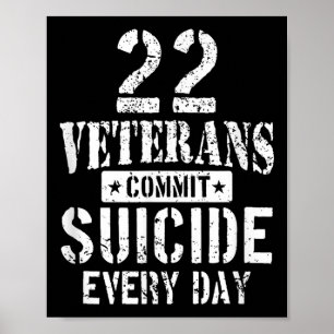 Poster 22 vétérans en détresse se suicident chaque jour