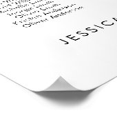 Poster 23 Tableaux Nos personnes préférées Plan de tablea (Coin)