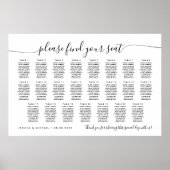 Poster 23 Tables Modernes Trouvez Votre Siège Carte De Si (Devant)
