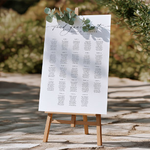 Poster 23 Tables Panneau de Bienvenue de Placement Modern