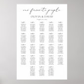 Poster 23 Tables Plan de table simple de nos personnes pr (Devant)