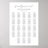 Poster 23 Tables Trouvez Simplement Votre Siège Carte De  (Devant)