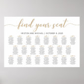 Poster 23 Tables Trouvez votre place Plan de table (Devant)