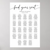 Poster 23 Tables Trouvez votre place Plan de table (Devant)