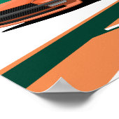 Poster 240Z Orange Classique Performance Japonaise (Coin)