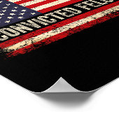 Poster 24 Je vote pour le Drapeau Condamné Felon Us Vint (Coin)