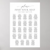 Poster 24 Tableaux Veuillez Trouver Votre Siege Carte De  (Devant)
