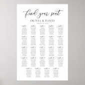 Poster 24 Tables Élégantes Trouvez Votre Siège Carte De S (Devant)