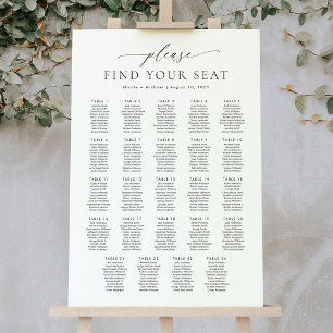 Poster 24 Tables Merci de trouver votre place Plan de tab