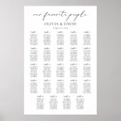 Poster 24 Tables Simple Notre Plan de Table des Personnes (Devant)