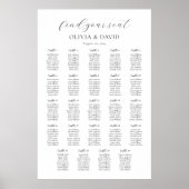 Poster 24 Tables Simple Trouvez votre place Plan de table (Devant)