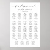 Poster 24 Tables Trouvez Votre Place Plan de Table Simple (Devant)