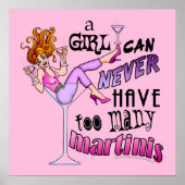 POSTER 24" X 24" - TROP DE MARTINIS (Devant)