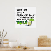 POSTER 24" X 24" - VIE, LIME, SEL, TEQUILA ! (Cuisine)