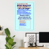 Poster 24" x 36" Arrière - plan pour 23" x 35" Ima (Bureau à domicile)