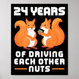 Poster 24e année de conduite les uns les autres nuts amus