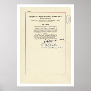 Poster 24ème constitution des États-Unis d'amendement