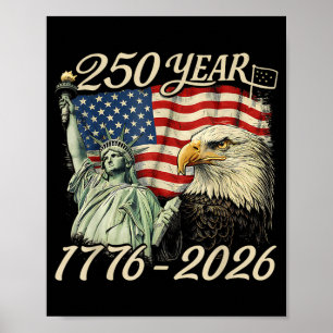 Poster 250 Ans 1776 2026 250e Anniversaire 4 juillet