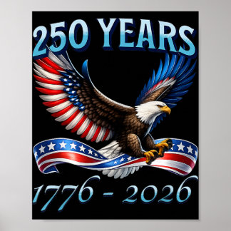 Poster 250 ans 250e anniversaire américain 1776-2026 4
