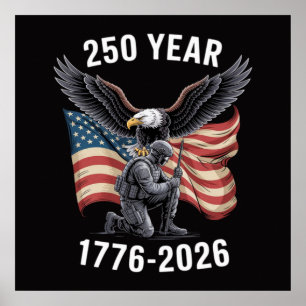 Poster 250 Ans 250e Anniversaire États-Unis 4 juillet